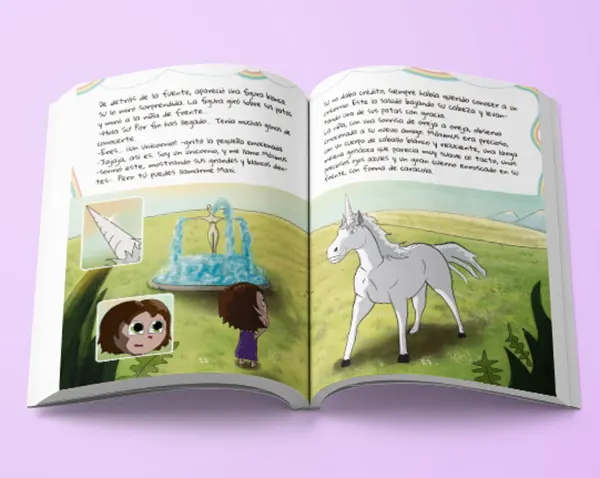 Su imaginando a su amigo unicornio